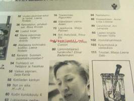 Kotiliesi 1969 nr 22, kamelia pimeän ajan kukka, uuden asumisen edut ja haitat - Kontulassa Aune ja Jaakko Kalo, Laina ja Kalevi Kokko, Pirkko ja Tauno Valjakka