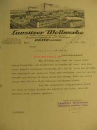 Lausitzer Wollwerke asiakirja 1929