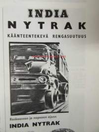 Suomen Autolehti 1961 nr 4, sis. mm. seur. artikkelit / kuvat / mainokset; Kannessa Kuormakone Oy 17.500 nummi-kippi, Levacar-pintaliitäjä Bilia:n vetonumerona,