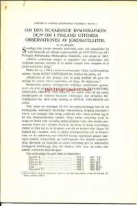 Om den nuvarande rymdtrafiken och om i Finand utförda observationer av jordsatelliter 1960