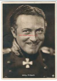 Willy Fritsch näyttelijä, postikortti kulkenut nyrkkipostissa 1932