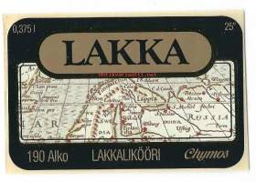 Lakka Lakkalikööri - viinaetiketti tarra