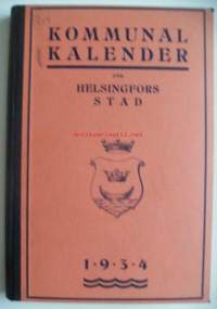 Kommunalkalender för Helsingfors stad 1934 Selkänimeke:Helsingfors kommunalkalender   / kalenteri