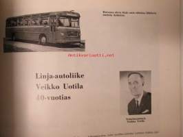 Suomen Autolehti 1965 nr 6-7, Linja-autoliike Veikko Uotila 40-vuotias, Linja-autojen kehitys - Volvon näkökulma, Bendix-levyjarrut, Turun Laatuauto uusiin suojiin