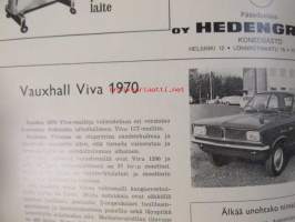 Suomen Autolehti 1969 nr 11, sis. mm. seur. artikkelit / kuvat / mainokset; Ford Maverick, Autobianchi A 112, Renault 6, Vauxhall Viva 1970, katso sisältö kuvista