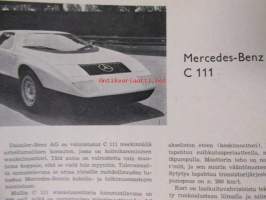 Suomen Autolehti 1969 nr 9, sis. mm. seur. artikkelit / kuvat / mainokset; Plymouth Barracuda 1970, Mercedes-Benz C 111, Uutuuksia Volvon 1970 malleissa, katso