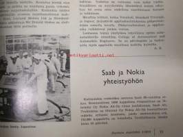 Suomen Autolehti 1970 nr 1, sis. mm. seur. artikkelit / kuvat / mainokset; Audi 60, Vuoden auto Fiat 128 1969, Saab ja Nokia yhteistyöhön, Nelivetoinen teli Volvo