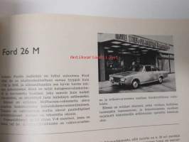 Suomen Autolehti 1970 nr 2, sis. mm. seur. artikkelit / kuvat / mainokset; BM-Volvo Buster 430, Ford 26 M, Austin 1500 Maxi, Berner Osakeyhtiön autonäyttely