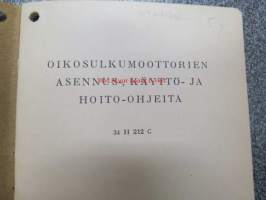 Strömberg 34 H 212 C oikosulkumoottorien asennus-, käyttö- ja hoito-ohjeita