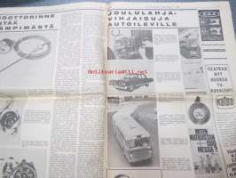 Moottoriviesti 1967 nr 12, sis. mm. seur. artikkelit / kuvat / mainokset; Kestotesti Wartburg 1000 loppuarvostelu, Kestotestissä Toyota Corolla NSU 110 SC, Koeajo