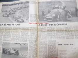 Moottoriviesti 1967 nr 12, sis. mm. seur. artikkelit / kuvat / mainokset; Kestotesti Wartburg 1000 loppuarvostelu, Kestotestissä Toyota Corolla NSU 110 SC, Koeajo