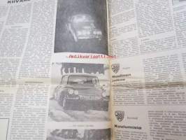 Moottoriviesti 1967 nr 12, sis. mm. seur. artikkelit / kuvat / mainokset; Kestotesti Wartburg 1000 loppuarvostelu, Kestotestissä Toyota Corolla NSU 110 SC, Koeajo
