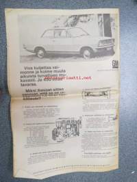 Moottoriviesti 1967 nr 12, sis. mm. seur. artikkelit / kuvat / mainokset; Kestotesti Wartburg 1000 loppuarvostelu, Kestotestissä Toyota Corolla NSU 110 SC, Koeajo