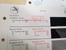 Opel / Glasso -värimallit