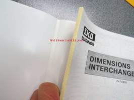 IKO Bearings - Dimensions and interchange table - laakerien mitat ja mallit sekä yhteensopivuudet muitten tuotemerkkien kanssa