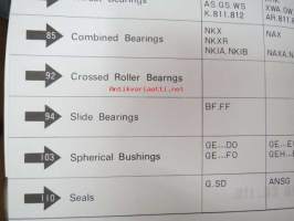 IKO Bearings - Dimensions and interchange table - laakerien mitat ja mallit sekä yhteensopivuudet muitten tuotemerkkien kanssa
