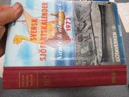 Svensk Sjöfartskalender med nautisk almanack  1973 - ruotsalainen  merenkulkukalenteri / almanakka  / vuosikirja 1973