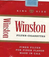 Winston -   saumoista avattu  tupakka-aski