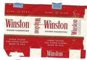Winston -   saumoista avattu  tupakka-aski