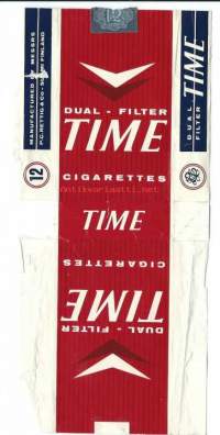 Time  -   saumoista avattu  tupakka-aski 1964-1969
