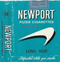Newport  -   saumoista avattu  tupakka-aski
