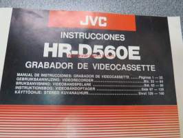 JVC HR-D560E videonauhuri -käyttöohjekirja