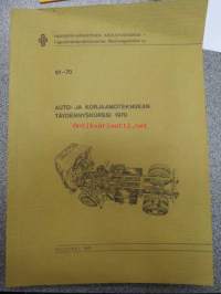 Auto- ja korjaamotekniikan täydennyskurssi 1970