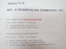 Auto- ja korjaamotekniikan täydennyskurssi 1970