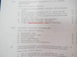 Auto- ja korjaamotekniikan täydennyskurssi 1970