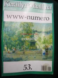 Keräilyn Maailma 2004 nr 3. Mm Nukkemuseo Suruton esittäytyy -artikkeli. Laivapostikortit. Aku Ankka  70 vuotta. Muovikassimuseo. Naantalin musiikkojuhla-kortit.