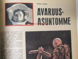 Tekniikan Maailma 1966 nr 7, sis. mm. seur. artikkelit / kuvat / mainokset; Oikea aika päättää perämoottorin ostosta, Avaruusasuntomme, Rakennamme