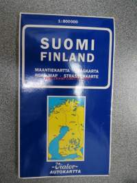 Suomi Finland maantiekartta 1:800 000 vägkarta, road map, strassenkarte (Viator)