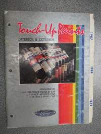 Ford USA 1985, -86, -87 Interior &amp; Exterior Touch-Up paint color chart -värikartta korjausmaaleista