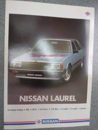 Nissan Laurel 4-ovinen Sedan, DL, SGL, 2,0 bens., 2,8 dies., 4-vaiht., 5-vaiht, autom. -myyntiesite