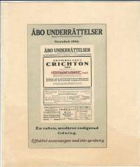 Åbo Underrättelser - mainos 1920