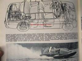 Tekniikan Maailma 1966 nr 13 -sis. mm. Kansikuva + artikkeli &quot;Auto pesukoneessa&quot; - kuvassa Volkswagen rek. nr. ZP-648,  Linton kaiutinkotelot, ASA matka-