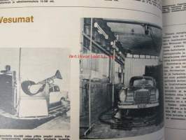 Tekniikan Maailma 1966 nr 13 -sis. mm. Kansikuva + artikkeli &quot;Auto pesukoneessa&quot; - kuvassa Volkswagen rek. nr. ZP-648,  Linton kaiutinkotelot, ASA matka-