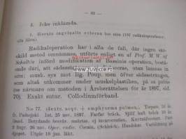 Årsberättelse för år 1898 från Kirurgiska Sjukhuset i Helsingfors