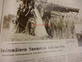 Suomen Kuvalehti 1965 / 35, 3.9.. sis mm.Suomalainen leikkuupuimuri.ensimmäinen suomessa rakennettu,Terä-Sampo,Rosenlew.Presidenttiehdokkaat