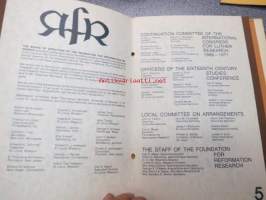 Fourth International Congress for Lutheran Research, 16th Century Studies Conference 1971, ST. Louis, Missouri at Concordia Seminary - Mr. Frederic Cleve