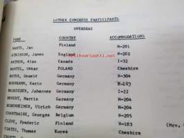 Fourth International Congress for Lutheran Research, 16th Century Studies Conference 1971, ST. Louis, Missouri at Concordia Seminary - Mr. Frederic Cleve