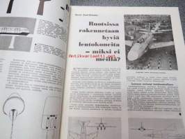 Tekniikan Maailma 1957 nr 10, sis. mm. seur. artikkelit / kuvat / mainokset; Yksikiskoinen Alweg-rata, Ruotsissa rakennetaan hyviä lentokoneita - miksi ei