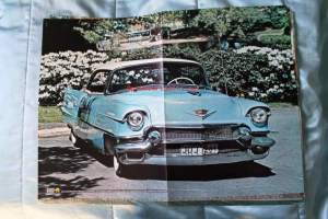 Autojuliste - Cadillac Coupe De Ville, 1956. 52 x 41 cm.