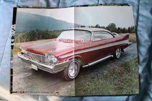 Autojuliste - Plymouth Belvedere, 1957. 52 x 41 cm.