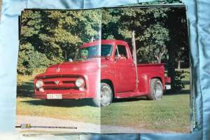 Autojuliste/keräilykuva  - Ford F-100, 1955. 52 x 41 cm.