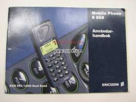 Ericsson S 868 mobile phone kännykkä -käyttöohjekirja ruotsiksi
