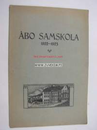Åbo Samskola 1922-23 redogörelse -toimintakertomus