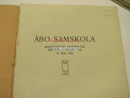 Åbo Samskola 1923-24 redogörelse -toimintakertomus