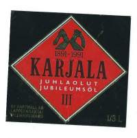 Karjala Juhlaolut   III   1891-1991 -  olutetiketti