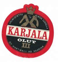 Karjala III  Olut     -  olutetiketti